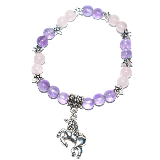 Bracelet quartz rose et amétyste